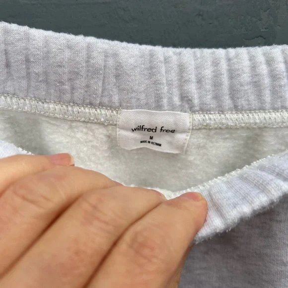 Wilfred Free Grey Terry Fleece Skirt, size M - Picture 6 of 8